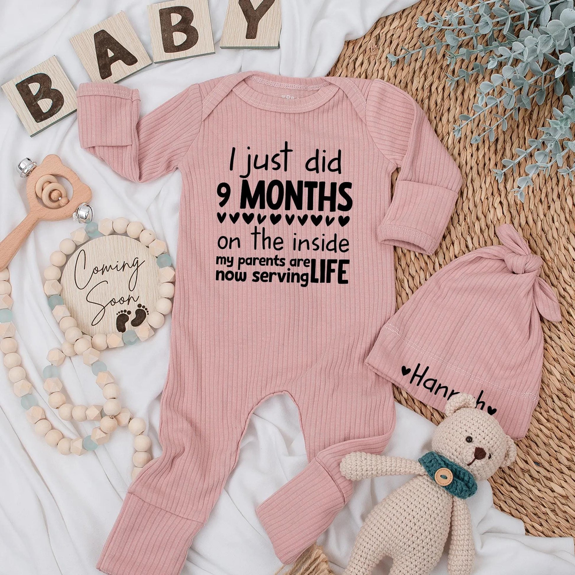 I Just Did 9 Months Inside Funny Baby Bodysuit Cute Newborn Outfit Coming Home Clothes Unique Baby Shower Gift