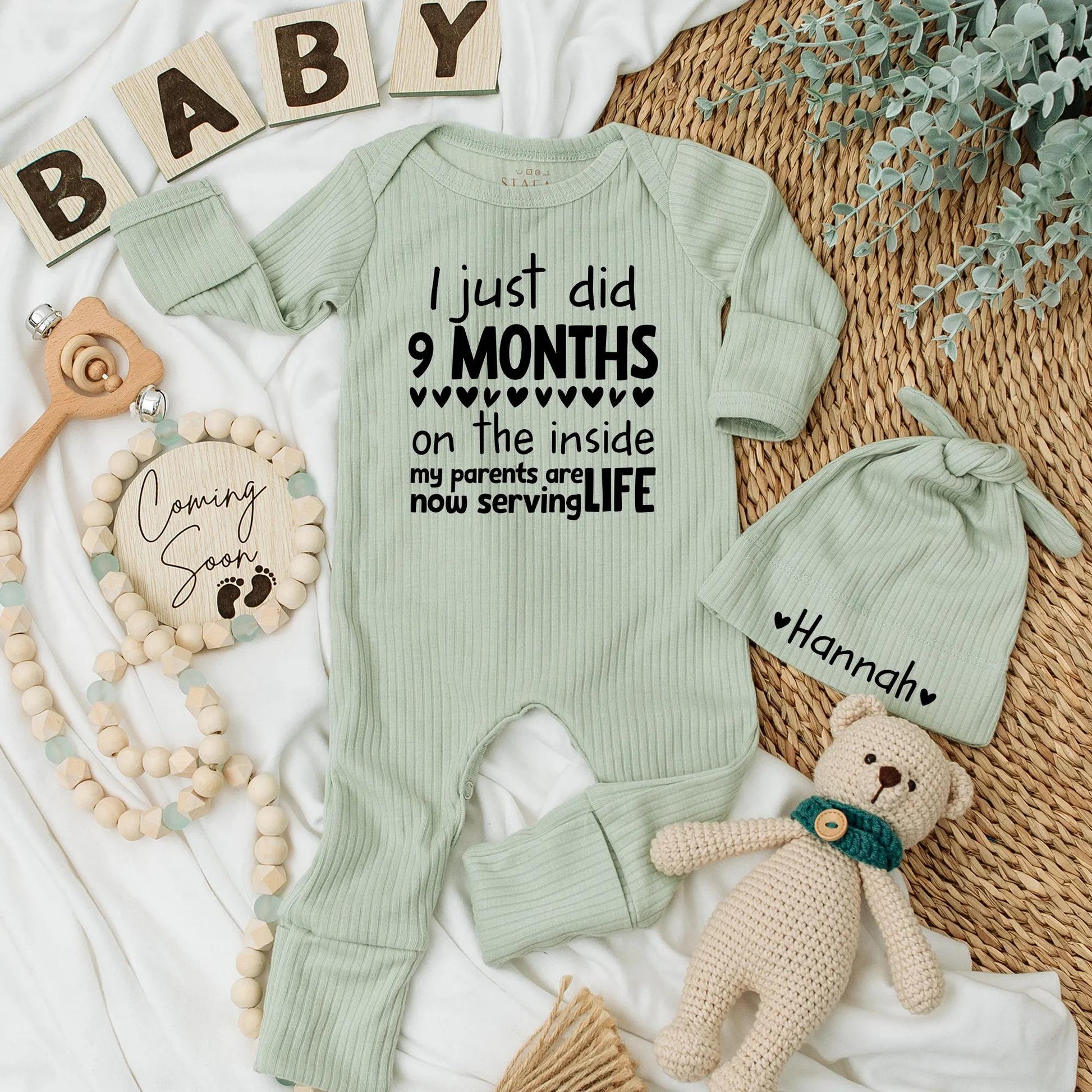 I Just Did 9 Months Inside Funny Baby Bodysuit Cute Newborn Outfit Coming Home Clothes Unique Baby Shower Gift