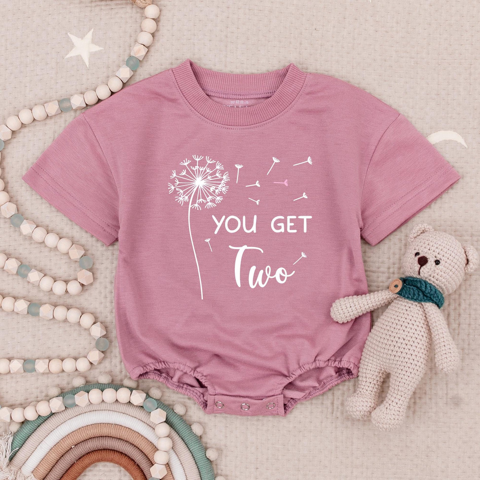 Miracle Twins Dandelion Romper Set, Sometimes You Wish For A Miracle Baby Outfit, Twin Baby Gift Set, Coming Home Outfit for Bestie Twins (138 chars)