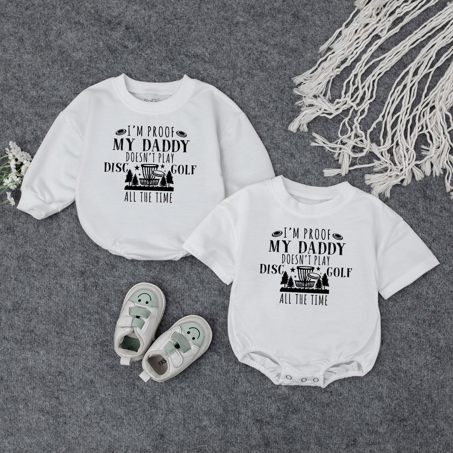 Disc Golf Baby Romper or Toddler Tee: Daddy's Girl Outfit, Cute Retro Design, Pregnancy Gift, Disc Golf Family Fun, Newborn, Birthday