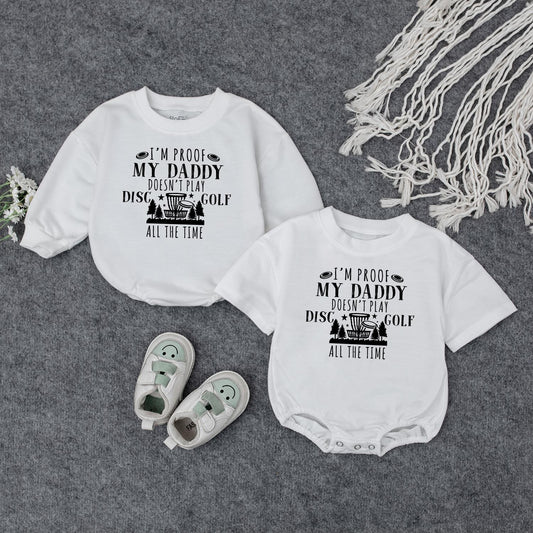 Disc Golf Baby Romper or Toddler Tee: Daddy's Girl Outfit, Cute Retro Design, Pregnancy Gift, Disc Golf Family Fun, Newborn, Birthday