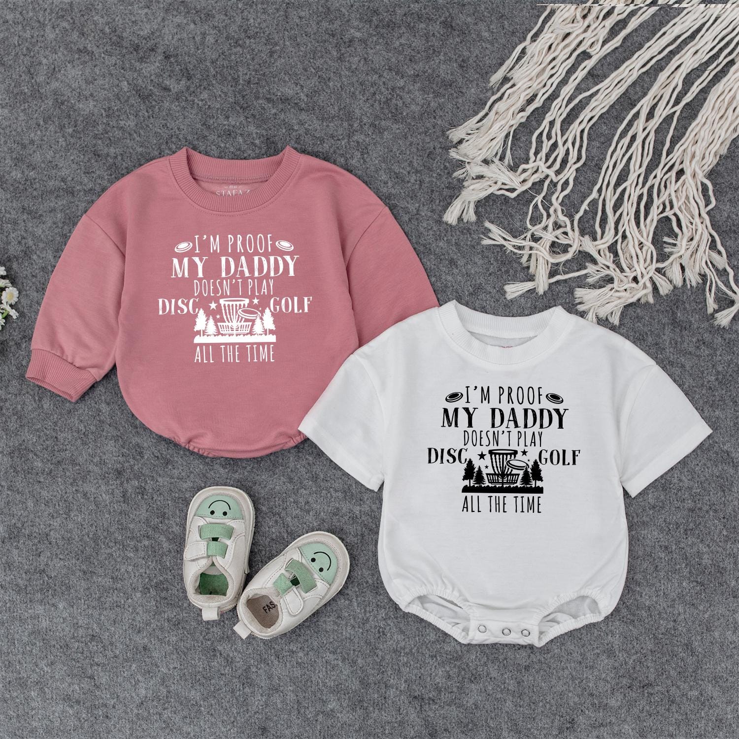 Disc Golf Baby Romper or Toddler Tee: Daddy's Girl Outfit, Cute Retro Design, Pregnancy Gift, Disc Golf Family Fun, Newborn, Birthday