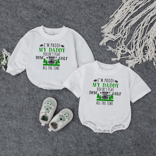 Retro Future Disc Golf Baby Bodysuit & Toddler Tee Daddy's Girl Outfit Infant Clothes Disc Golf Gift
