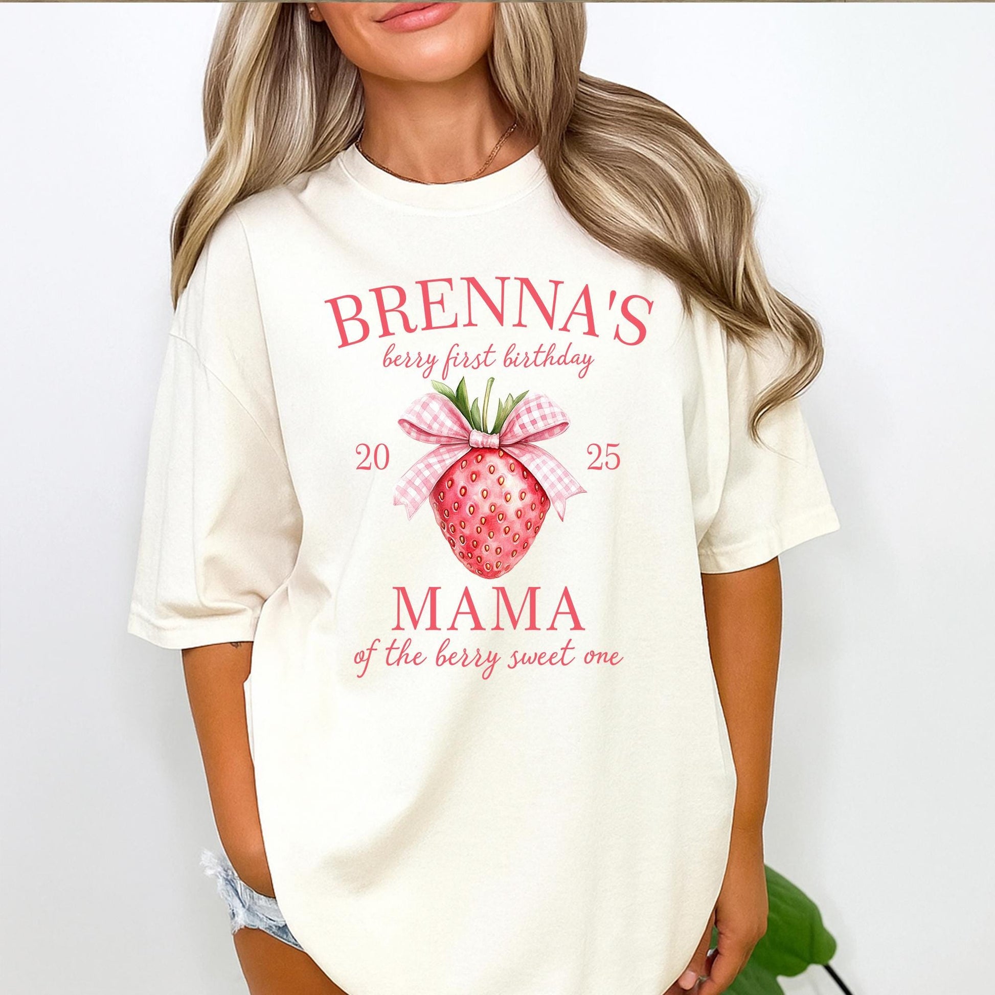 Matching Berry First Birthday Family Shirts: Custom Name Strawberry Party Tees, Mom Dad Berry Sweet One Outfit