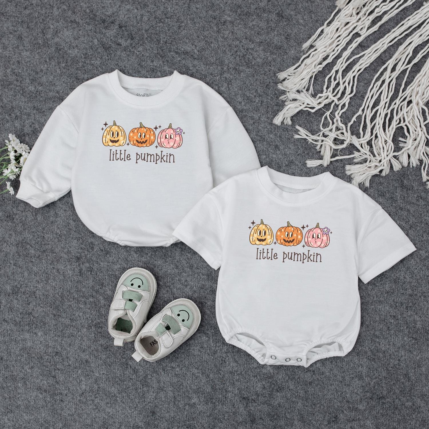 Little Pumpkin Baby Romper Fall Bodysuit, Cute Thanksgiving Outfit, Coming Home Gift, Halloween Clothes, Long Sleeve Baby Boy Girl
