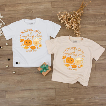 Pumpkin Spice & Everything Nice Baby Romper Cute Autumn Bodysuit Thanksgiving Newborn Outfit Fall Baby Clothes Shower Gift