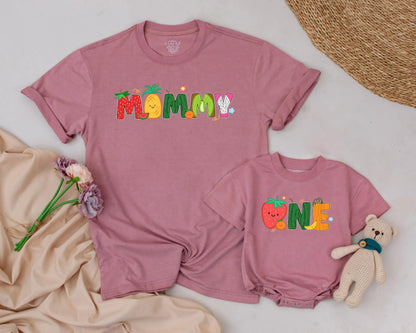 Matching Fruit Family Birthday Shirts | 1st Birthday Outfit for Baby, Mom & Dad | Colorful Party Theme Gifts