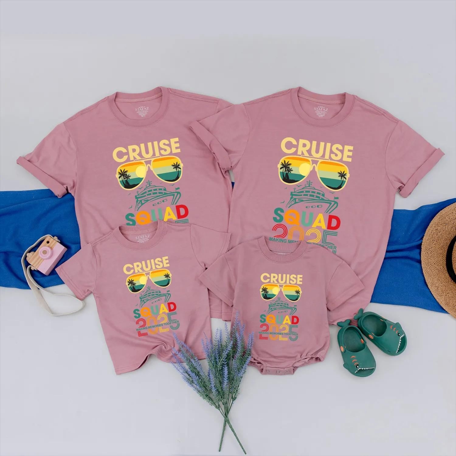 Cruise Squad 2025 Shirts Making Memories Together Vacation Outfits Summer Travel Family & Friends Matching Clothes Gift
