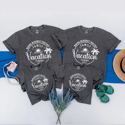 Family Vacation 2025 Shirt: Making Memories Together Tee, Summer Beach Trip Outfit for Getaway Adventures, Perfect Family Travel Gifts (139 chars)