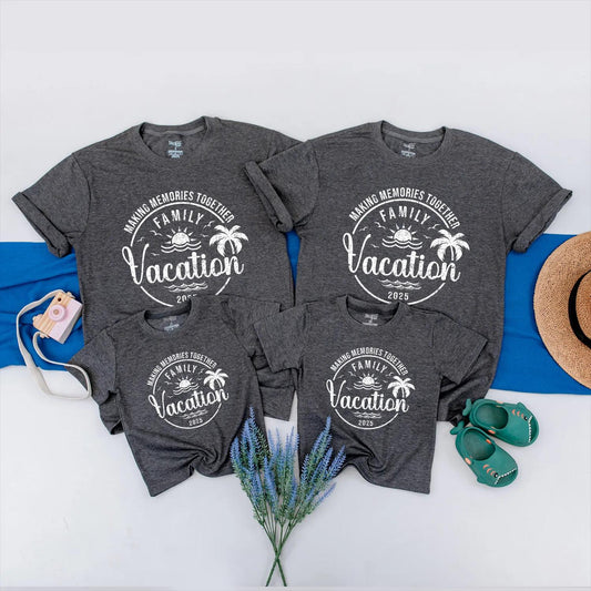 Family Vacation 2025 Shirt: Making Memories Together Tee, Summer Beach Trip Outfit for Getaway Adventures, Perfect Family Travel Gifts (139 chars)