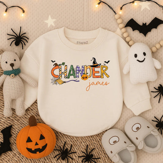 Personalized Baby Boy Halloween Bubble Romper Adorable Spooky Toddler Outfit Soft Comfortable Baby Clothes Fun Halloween Costume Gift Idea