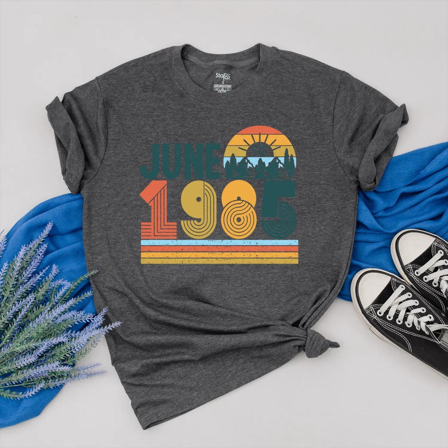June 1985 Birthday Shirt for Her: Vintage 40th Birthday Outfit, Personalized Retro Est. Year Clothes, Gift for Women, Custom 80s Style