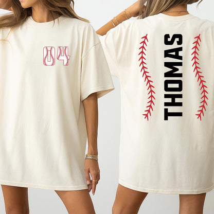 Custom Baseball Shirt With Your Name and Number Personalized Baseball Mom T-Shirt Baseball Team Outfit
