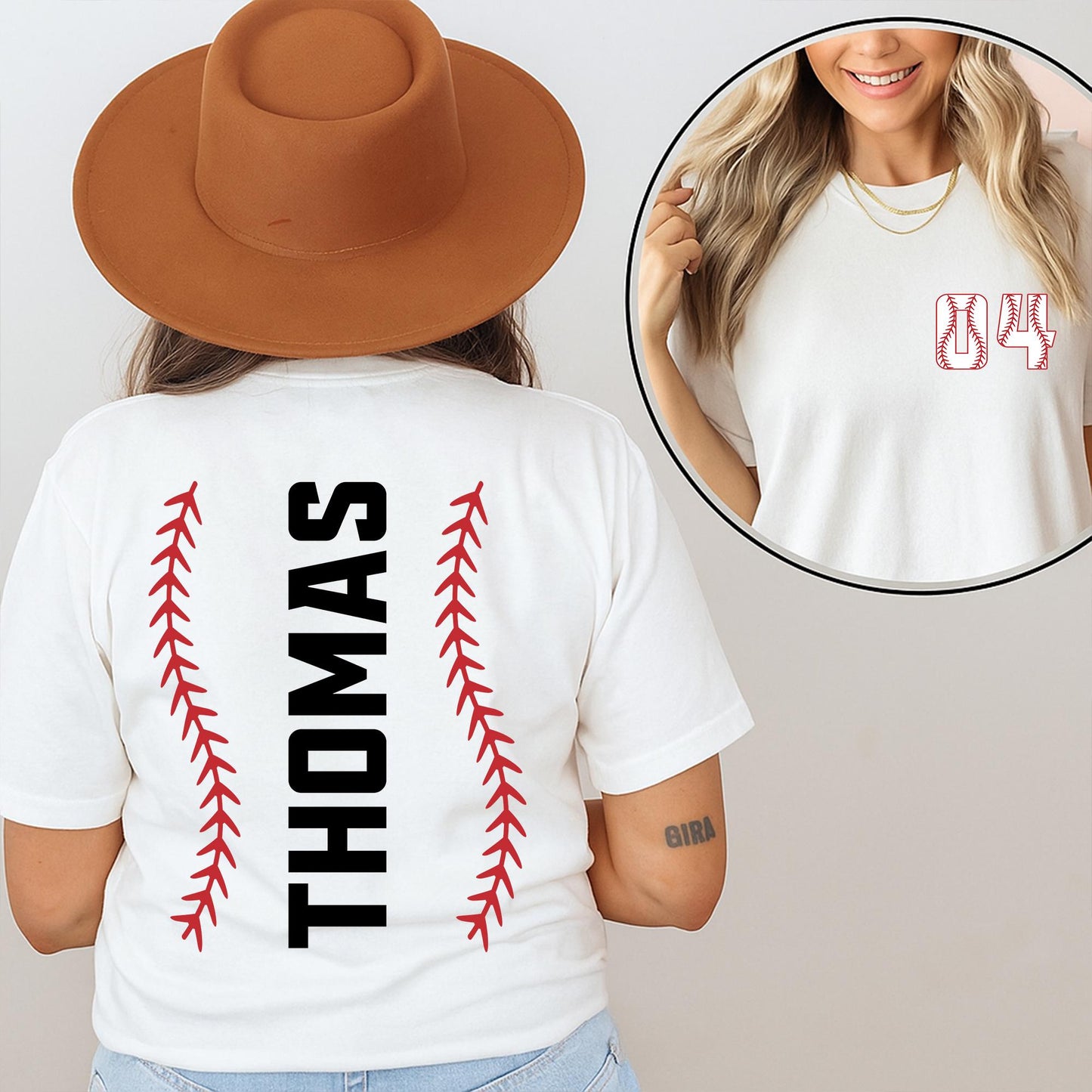 Custom Baseball Shirt With Your Name and Number Personalized Baseball Mom T-Shirt Baseball Team Outfit