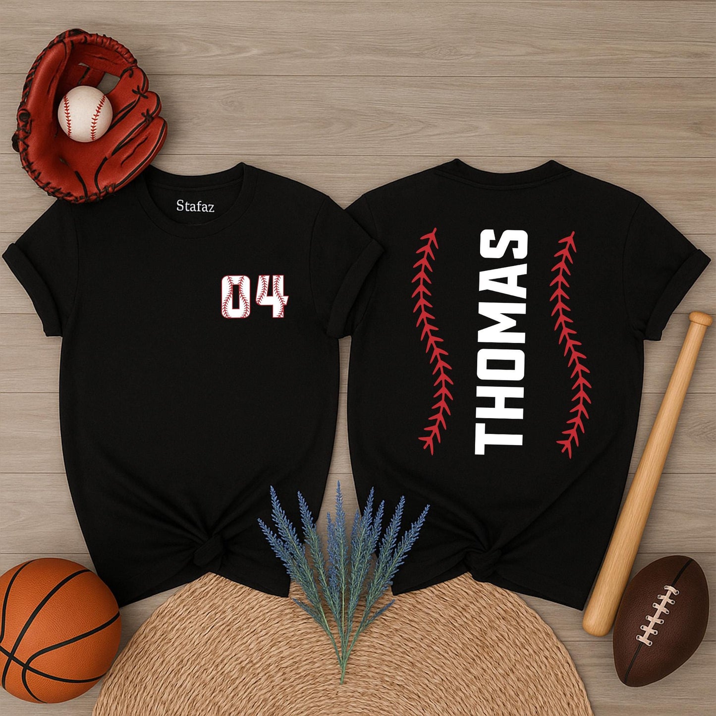 Custom Baseball Shirt With Your Name and Number Personalized Baseball Mom T-Shirt Baseball Team Outfit