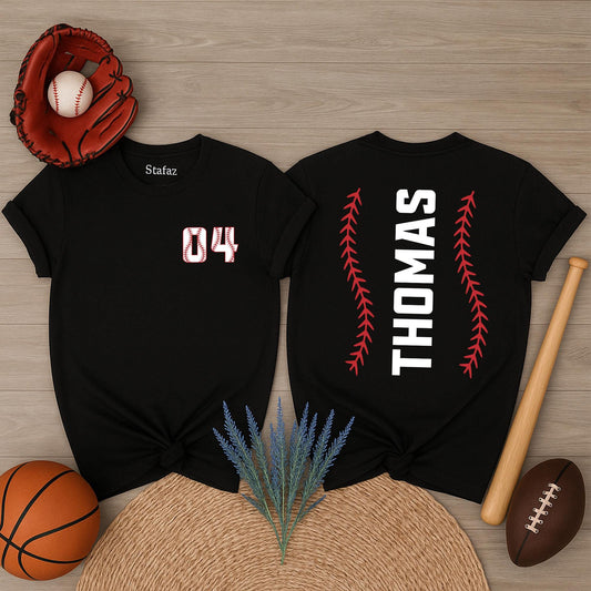 Custom Baseball Shirt With Your Name and Number Personalized Baseball Mom T-Shirt Baseball Team Outfit