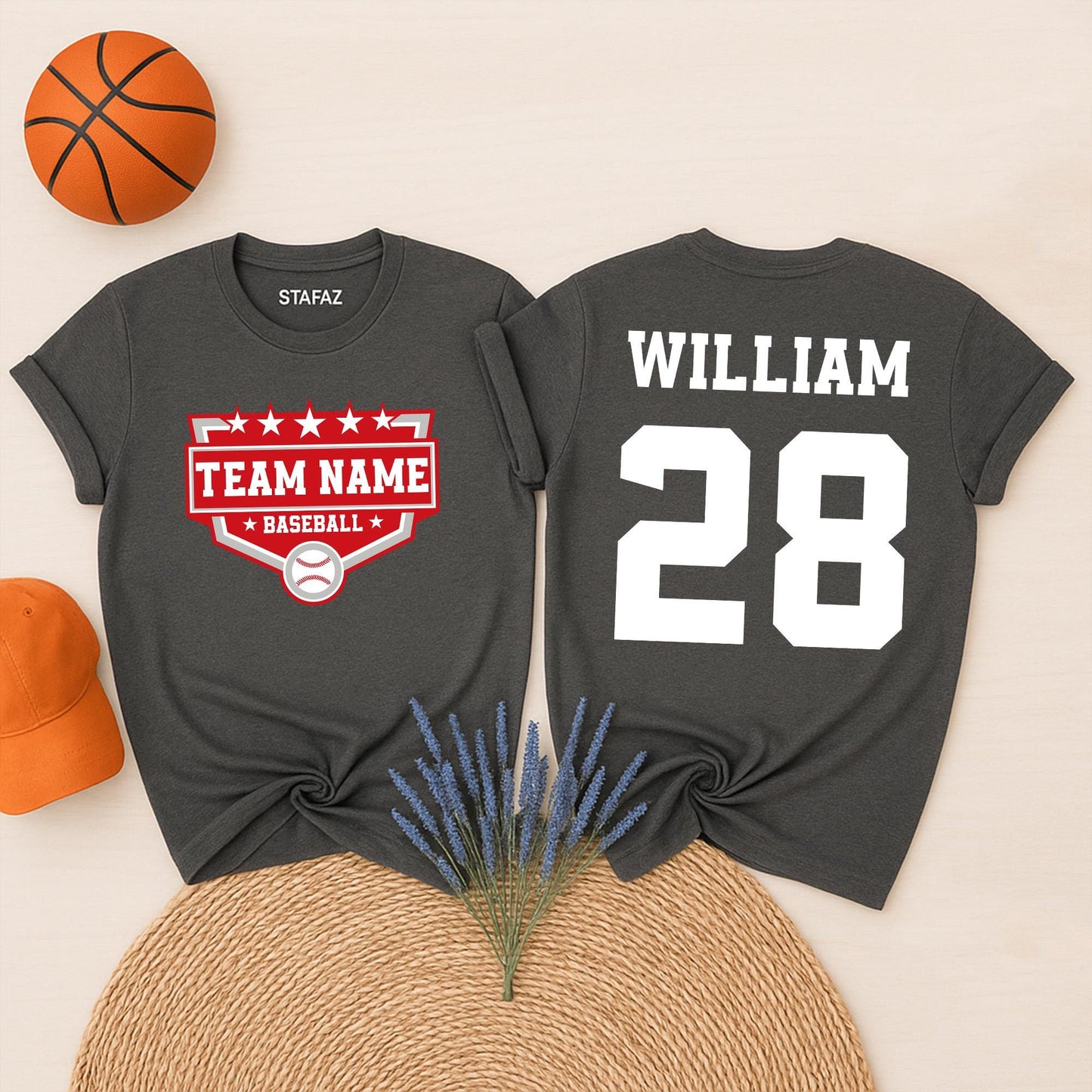 Custom Baseball Mom Shirt with Name and Number Baseball Game Day Tee Baseball Team Apparel