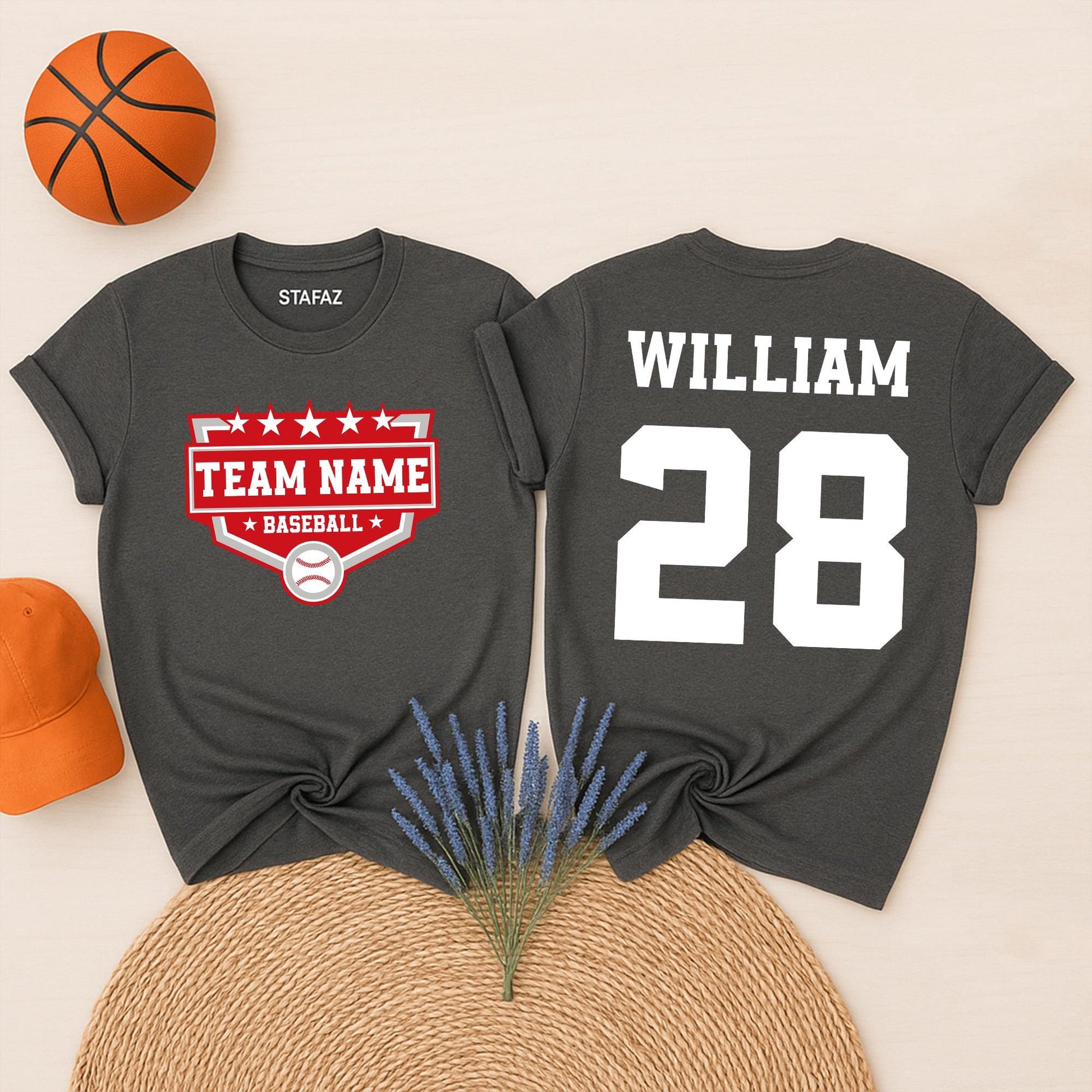 Custom Baseball Mom Shirt with Name and Number Baseball Game Day Tee Baseball Team Apparel
