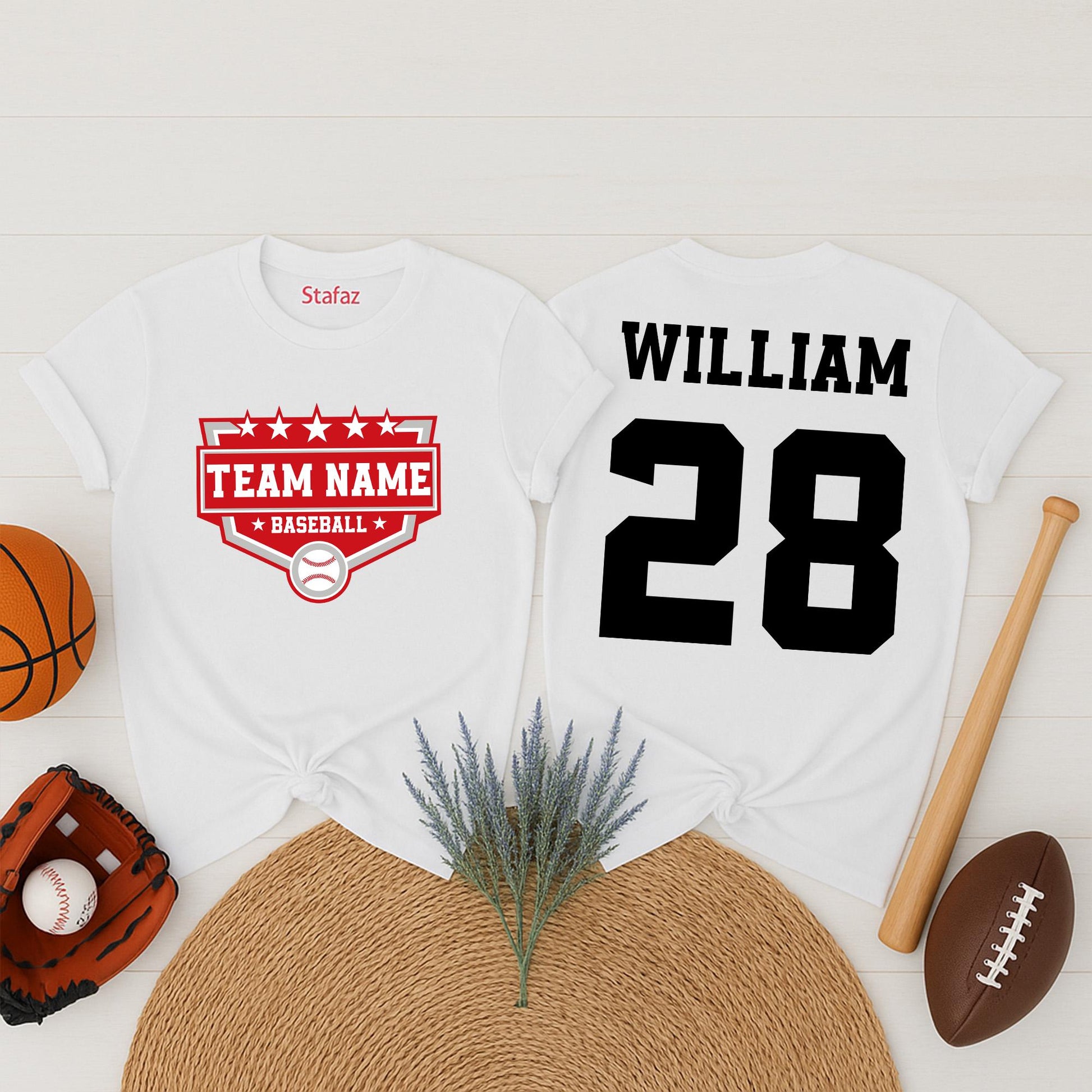 Custom Baseball Mom Shirt with Name and Number Baseball Game Day Tee Baseball Team Apparel
