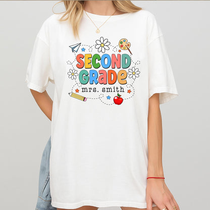 Retro 2nd Grade Teacher Shirt 2nd Grade Team Back to School Tee Teacher Appreciation Gift 2nd Grade Elementary