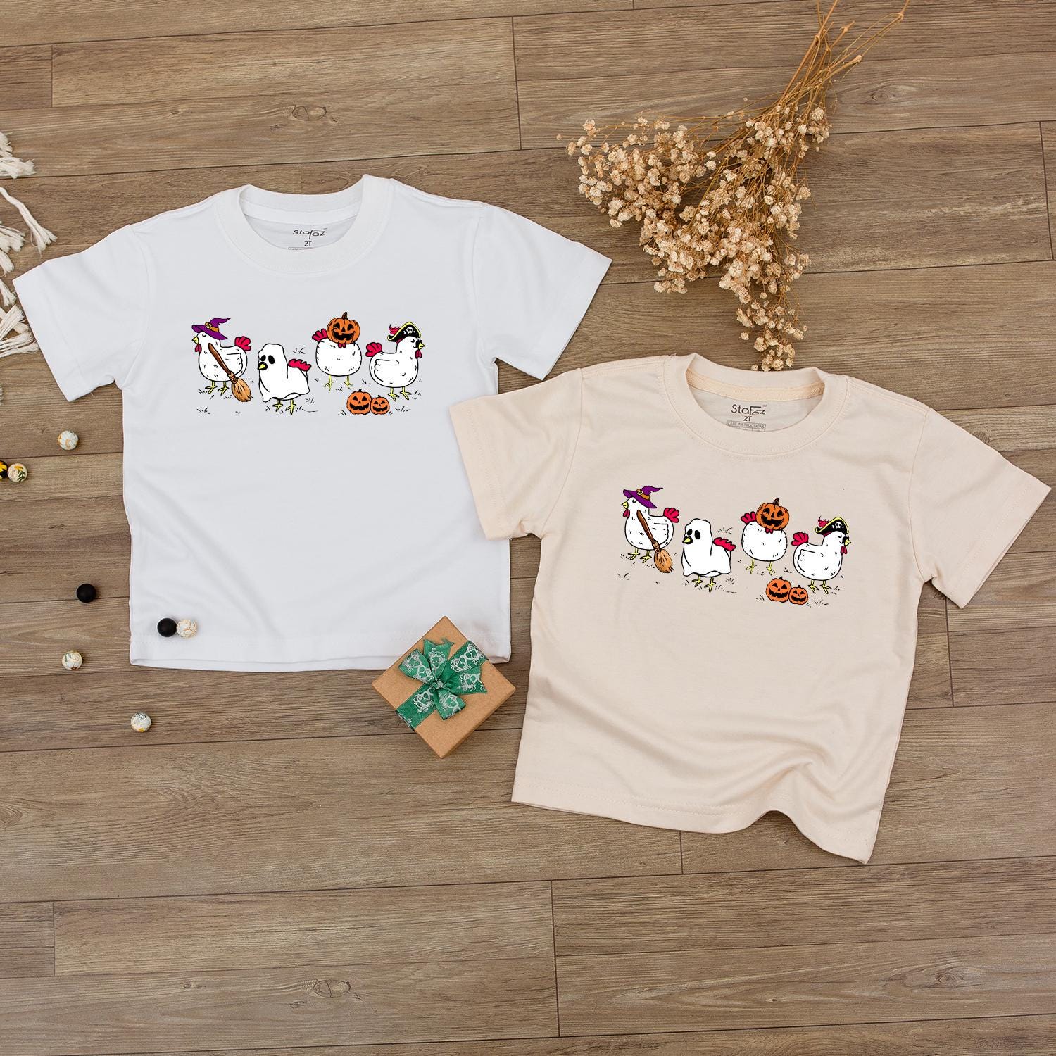 Spooky Chicken Halloween Baby Romper Farm Animal Lover Gift Funny Ghost Chick Sweatshirt Toddler Fall Outfit Cozy Season Wear