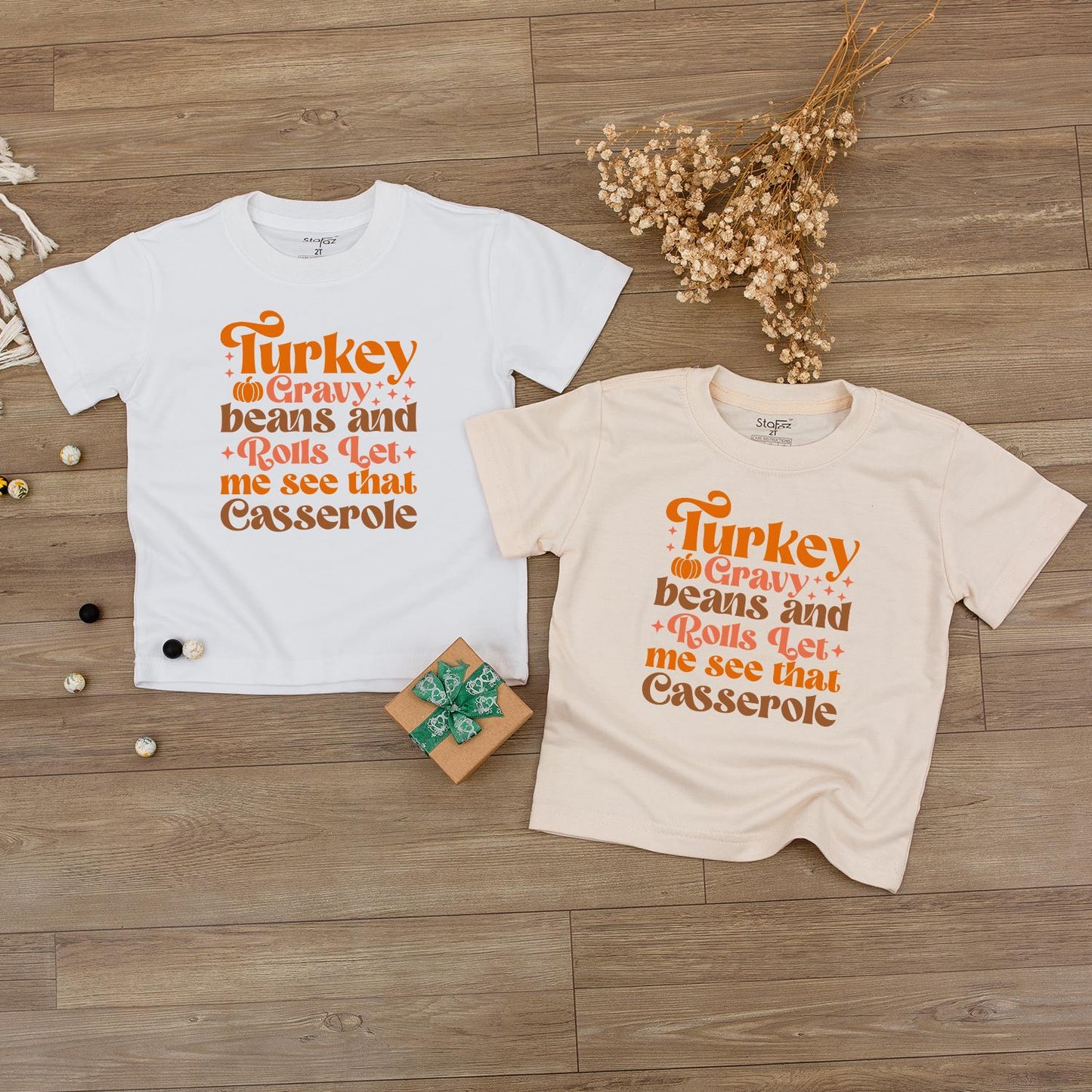 Turkey Gravy Beans and Rolls Toddler Sweatshirt Cute Fall Natural Sweater Baby Romper Kids First Thanksgiving Baby Outfit