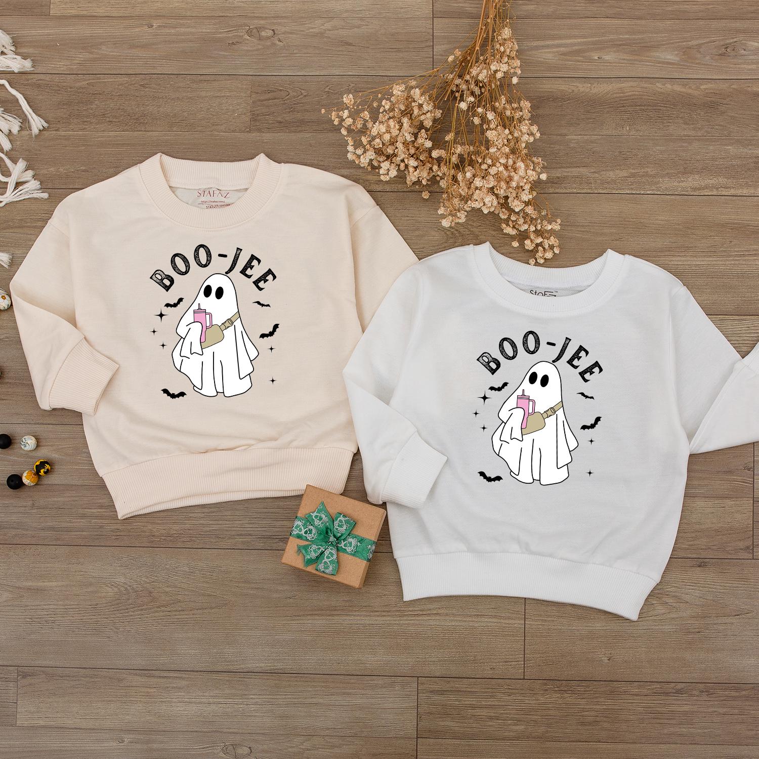 Halloween Ghost Sweatshirt Spooky Boo Jee Baby Romper for Kids Perfect Fall Spooky Season Infant Apparel Cute Toddler Halloween Gift