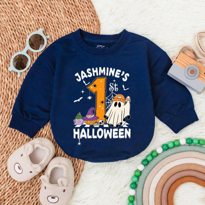 Personalized My 1st Halloween Spooky Dude Bubble Romper for Baby First Halloween Outfit Funny Toddler Clothes Cute Spooky Season Baby Gift Idea