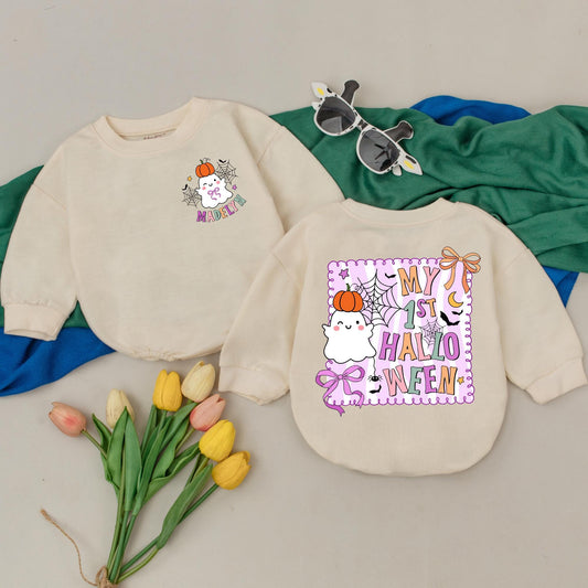 Spooky One Halloween Baby Romper, Personalized First Halloween Outfit for Baby Boy or Girl, Spooky Dude Bodysuit, Baby Shower Gift