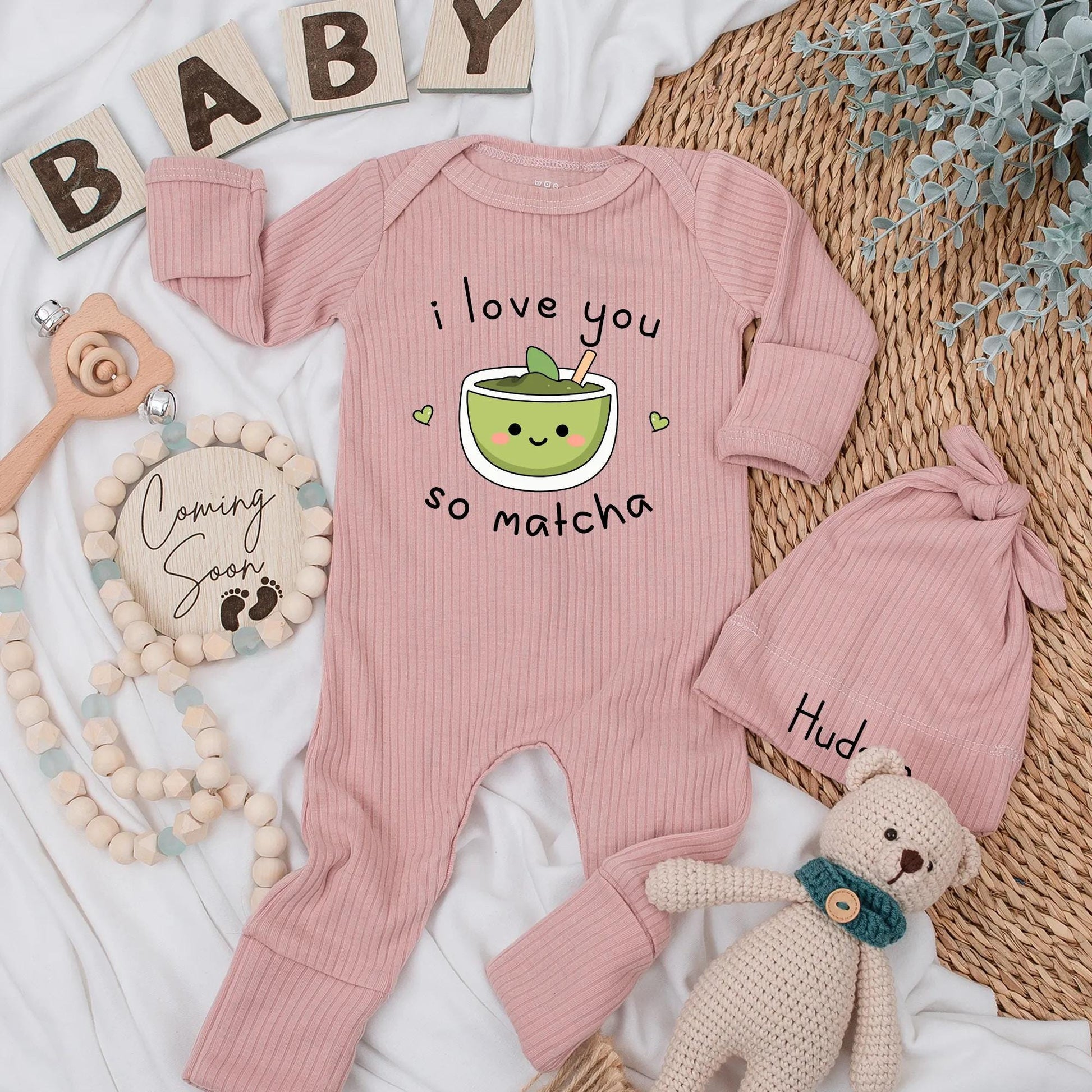 I Love You So Matcha Baby Bodysuit, Adorable Matcha Tea Outfit for Baby Girl, Cute Matcha Romper, Funny Tea Lover Newborn Gift, Comfortable