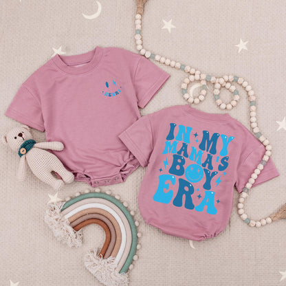 Custom Mama's Boy Era Baby Romper Personalized Birthday Bodysuit for Little Man Boy Mama Gifts Comfortable Cotton Newborn Outfit