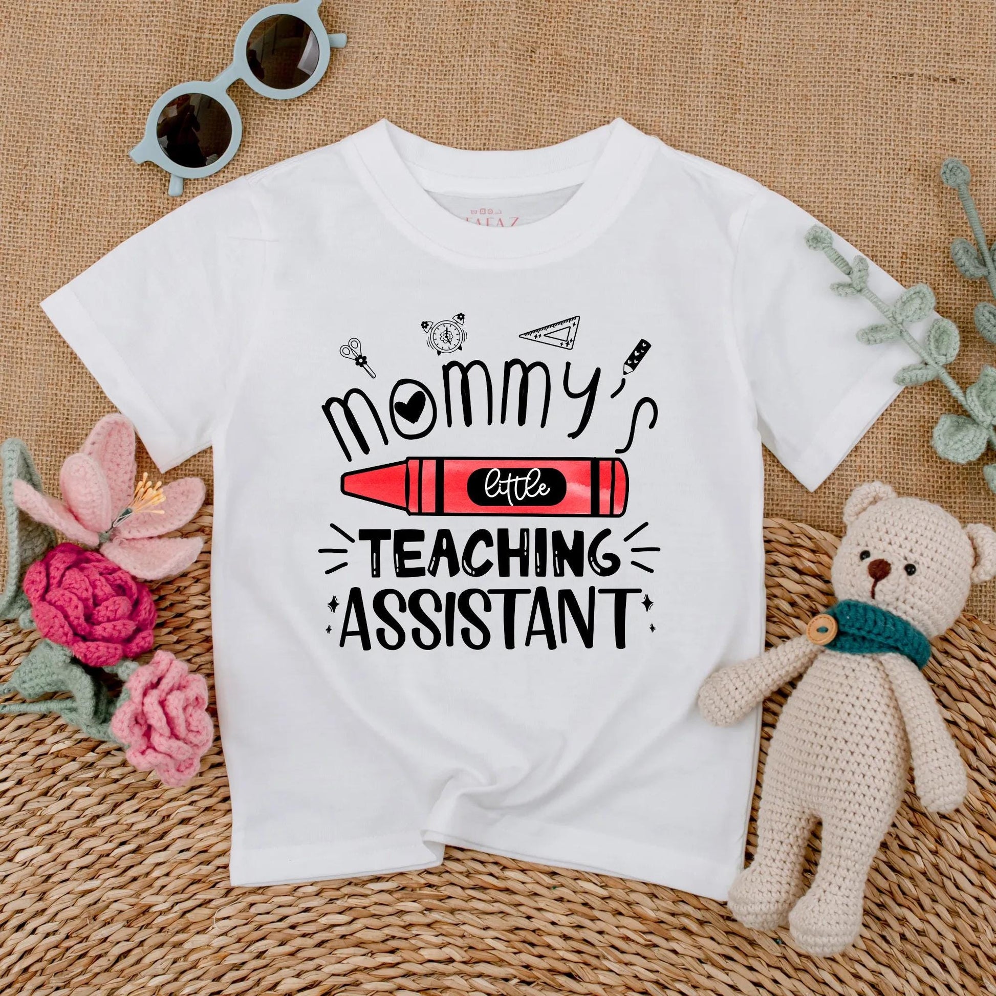 Mommy's Little Teaching Assistant Baby Romper Cute Back To School Toddler Shirt Perfect Preschool Teacher Mom Gift