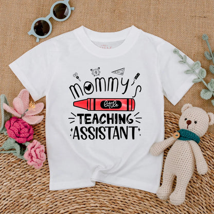 Mommy's Little Teaching Assistant Baby Romper Cute Back To School Toddler Shirt Perfect Preschool Teacher Mom Gift