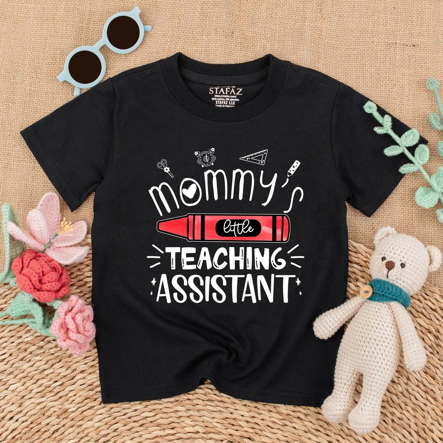 Mommy's Little Teaching Assistant Baby Romper Cute Back To School Toddler Shirt Perfect Preschool Teacher Mom Gift