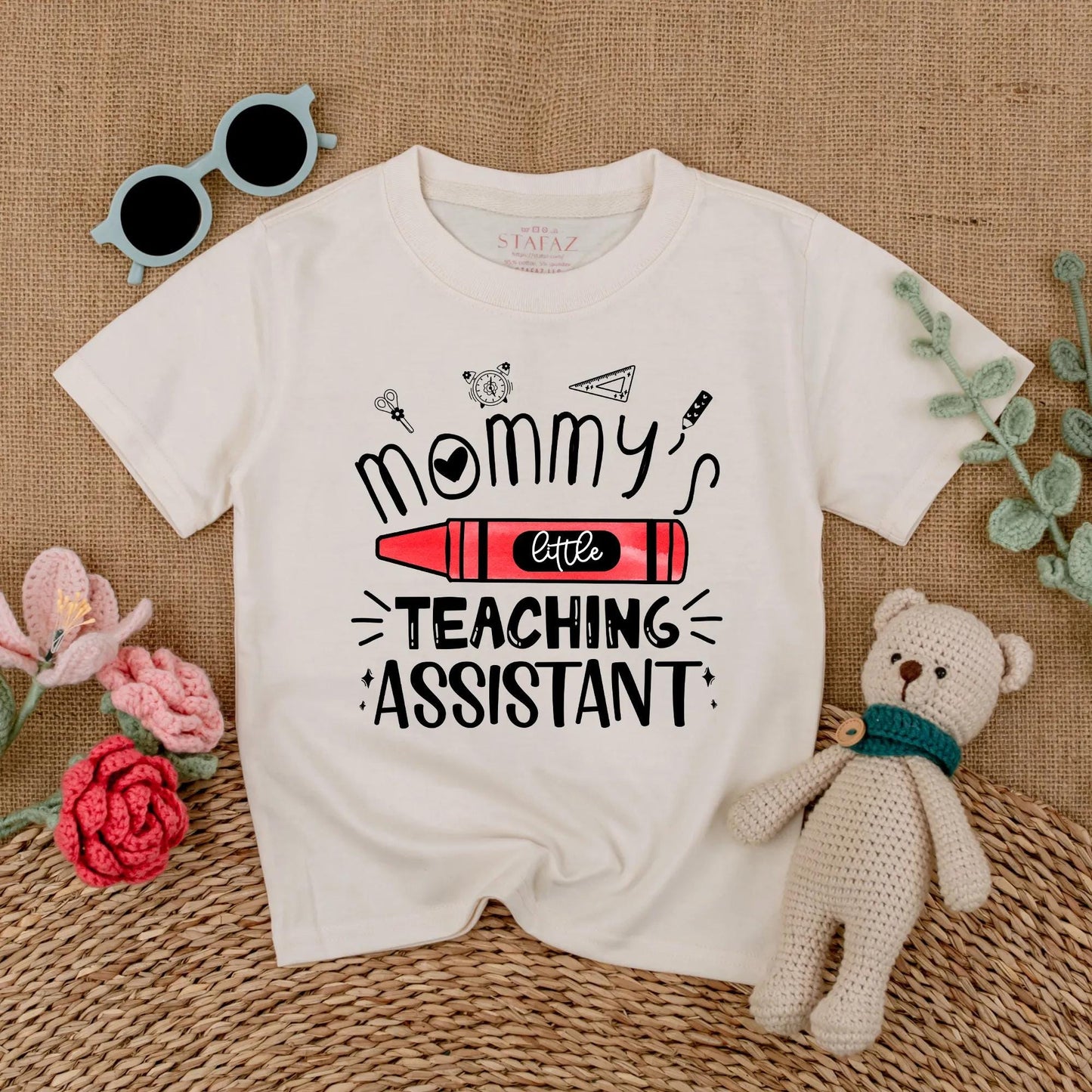 Mommy's Little Teaching Assistant Baby Romper Cute Back To School Toddler Shirt Perfect Preschool Teacher Mom Gift