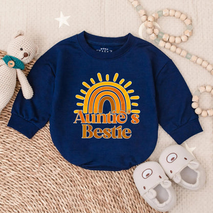 Matching Auntie & Bestie Sunshine Sweatshirts | Custom Auntie Gift | Baby Shower, Auntie & Nephew Outfit | Soft Cotton