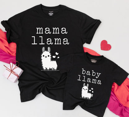 Mommy and Me Llama Family Matching Outfits Little Llama Baby Romper for Boys Girls Baby Shower Gift