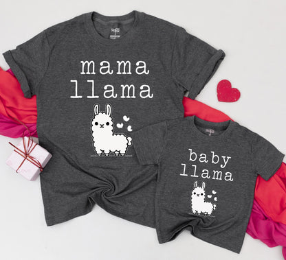 Mommy and Me Llama Family Matching Outfits Little Llama Baby Romper for Boys Girls Baby Shower Gift