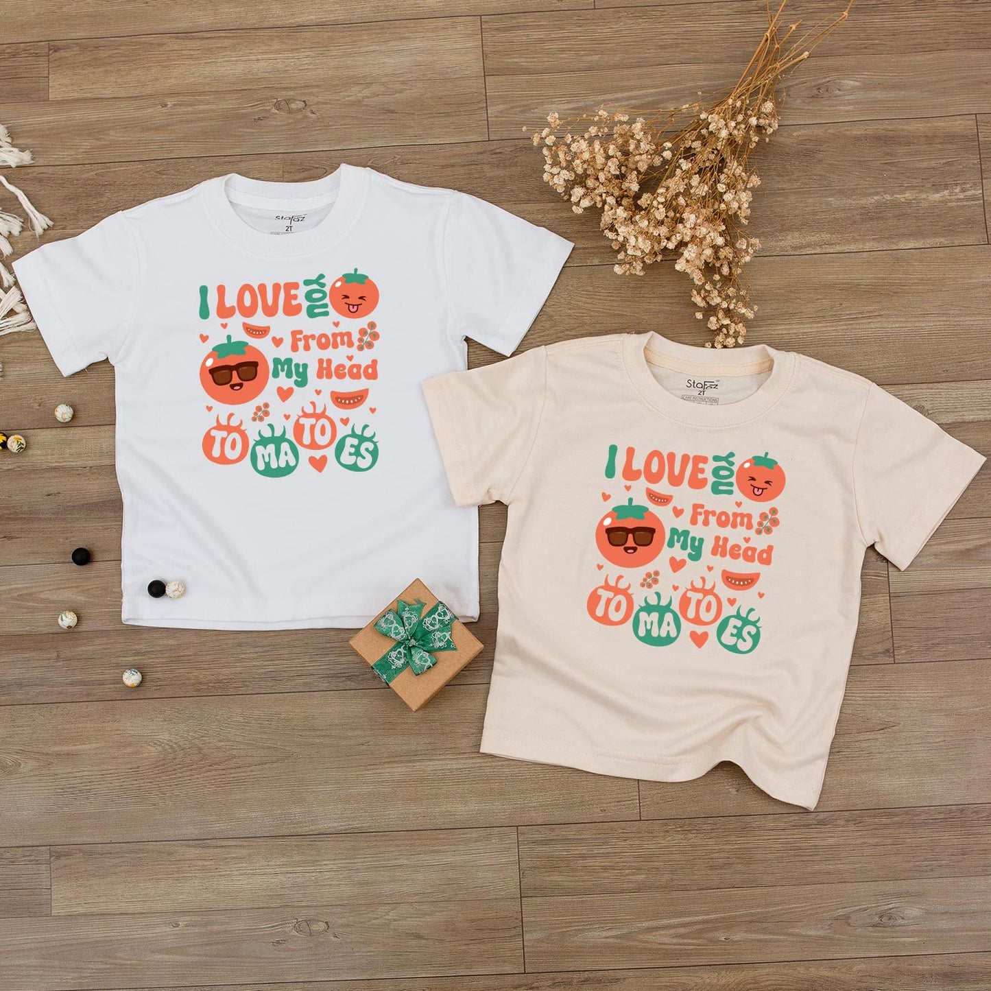 I Love You From My Head Tomatoes Baby Romper Newborn Coming Home Outfit Pregnancy Reveal Bodysuit Cute Fruit Design