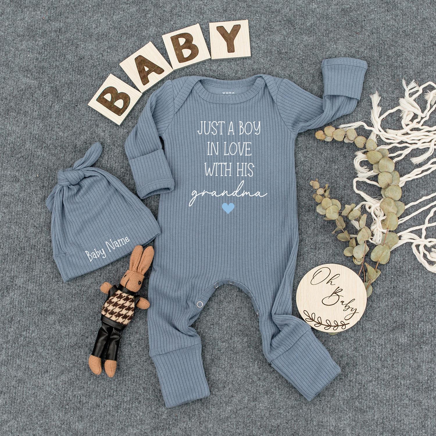 Just A Boy In Love With His Mama Baby Bodysuit Natural Soft Newborn Outfit Mama's Boy Baby Shower Gift for New Moms, Comfortable Cotton Clothes