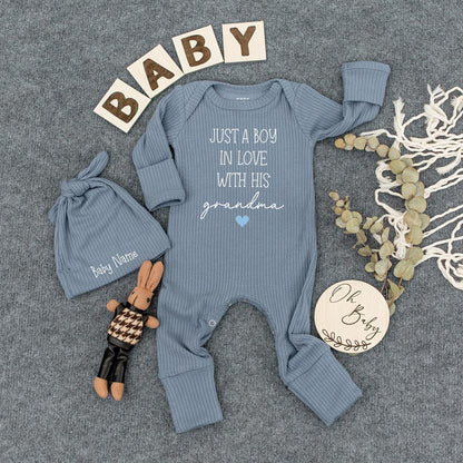 Just A Boy In Love With His Mama Baby Bodysuit Natural Soft Newborn Outfit Mama's Boy Baby Shower Gift for New Moms, Comfortable Cotton Clothes
