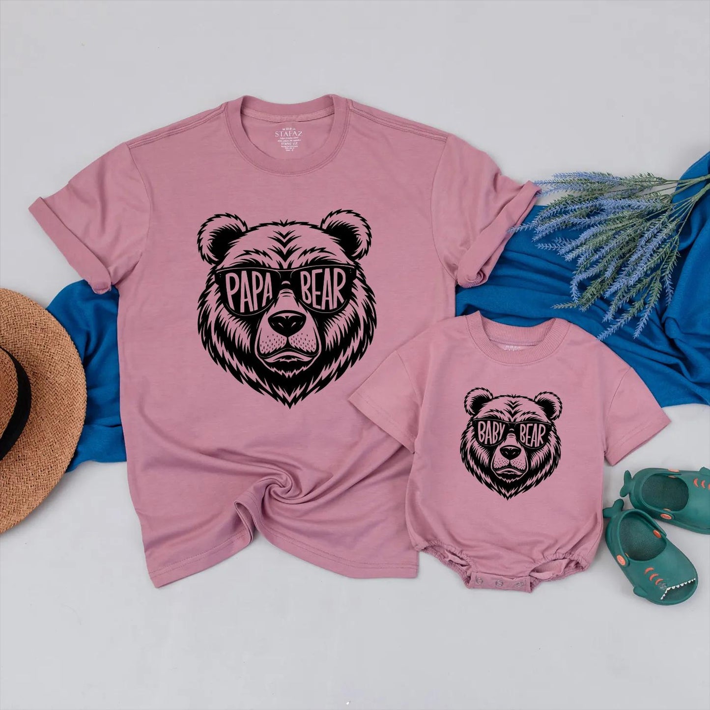 Papa Bear Baby Bear Matching Shirts Adorable Cute Bear Daddy & Me Outfit Custom Father’s Day Gift Family Bonding