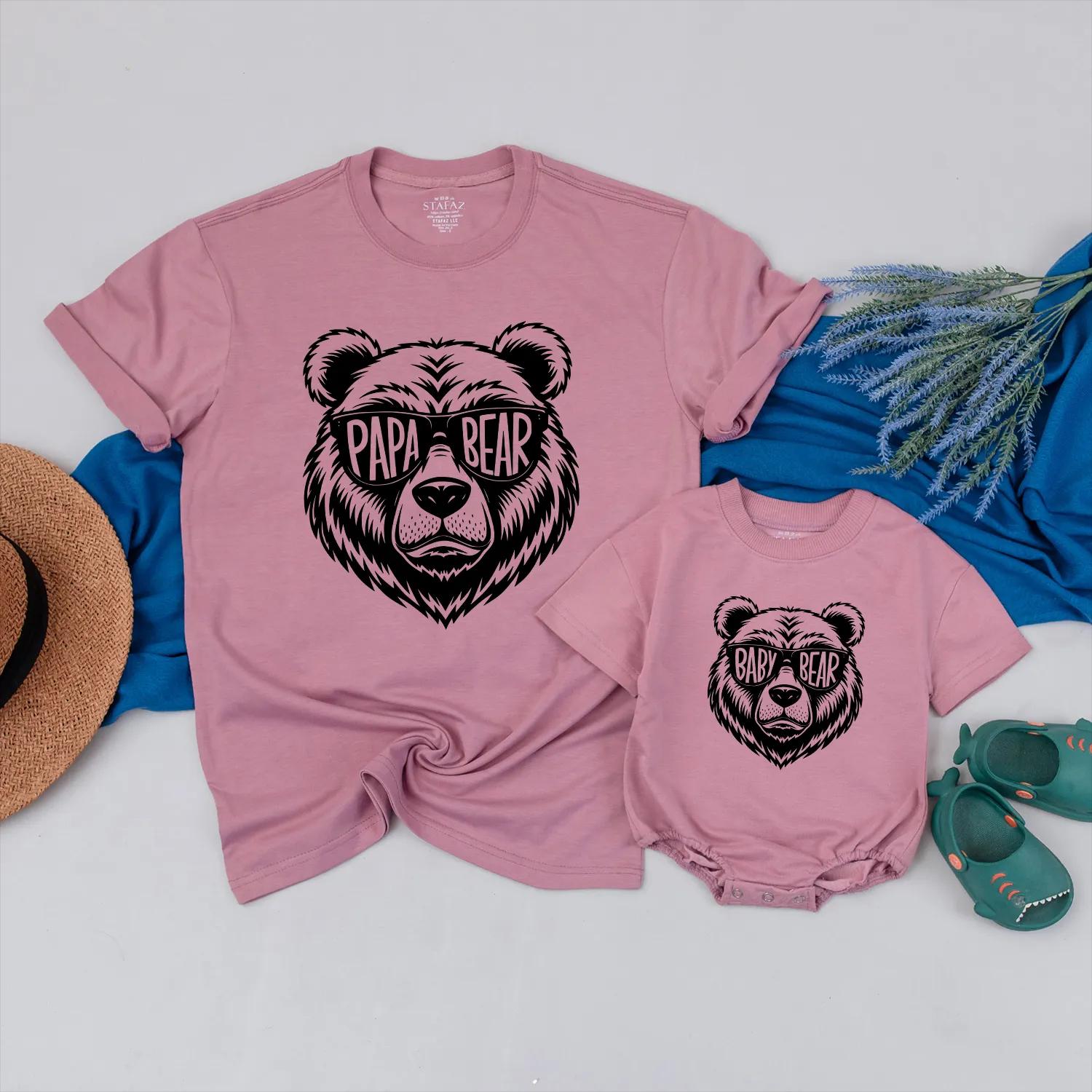 Papa Bear Baby Bear Matching Shirts Adorable Cute Bear Daddy & Me Outfit Custom Father’s Day Gift Family Bonding