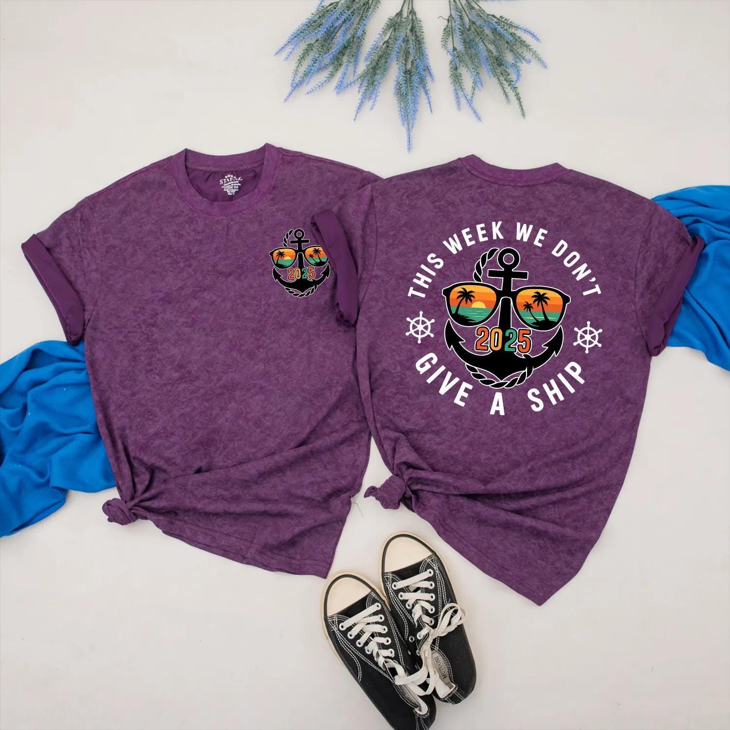 This Week We Don't Give a Ship Shirt 2025 Funny Anchor Sunglasses Beach Trip Cruise Vacation Tee, Summer Outfit Gift