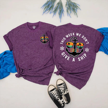 This Week We Don't Give a Ship Shirt 2025 Funny Anchor Sunglasses Beach Trip Cruise Vacation Tee, Summer Outfit Gift