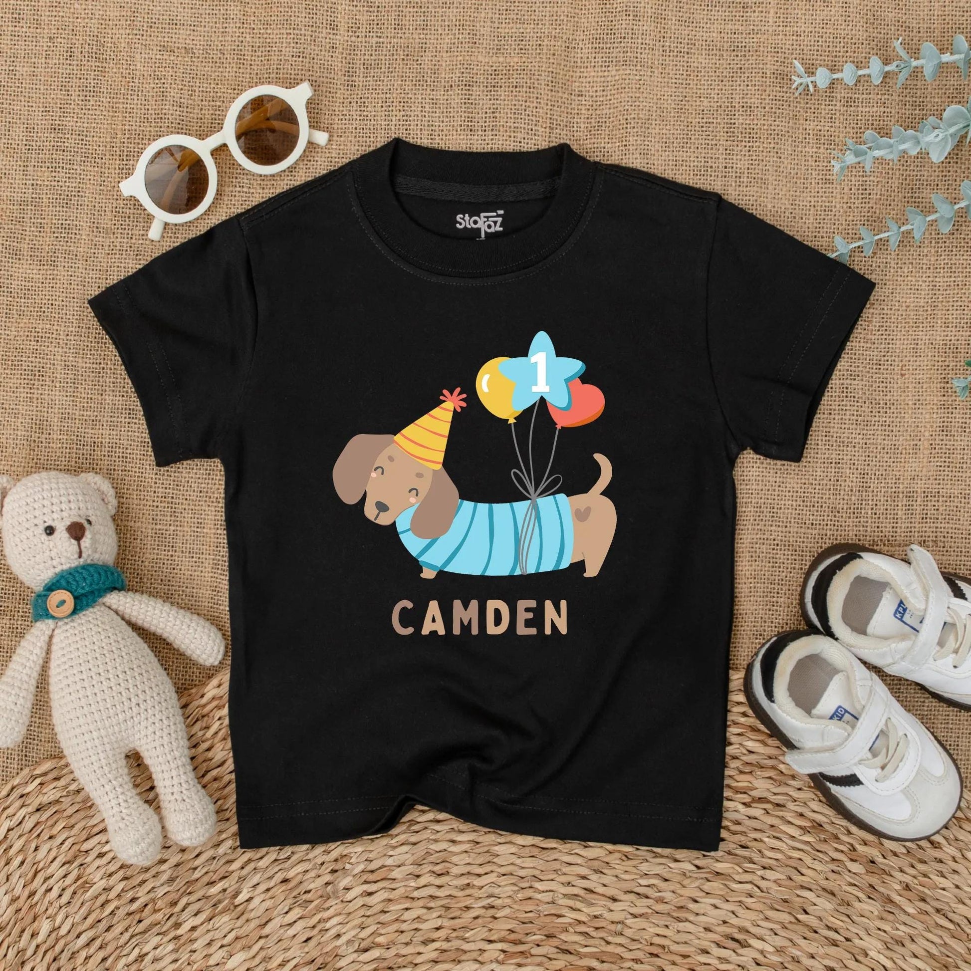 Pawty Animal Puppy Dog 1st Birthday Romper Cute Dog Theme Baby Boy Girl First Birthday Outfit Personalized Gift