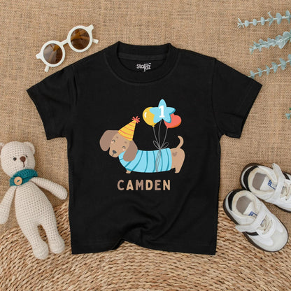 Pawty Animal Puppy Dog 1st Birthday Romper Cute Dog Theme Baby Boy Girl First Birthday Outfit Personalized Gift