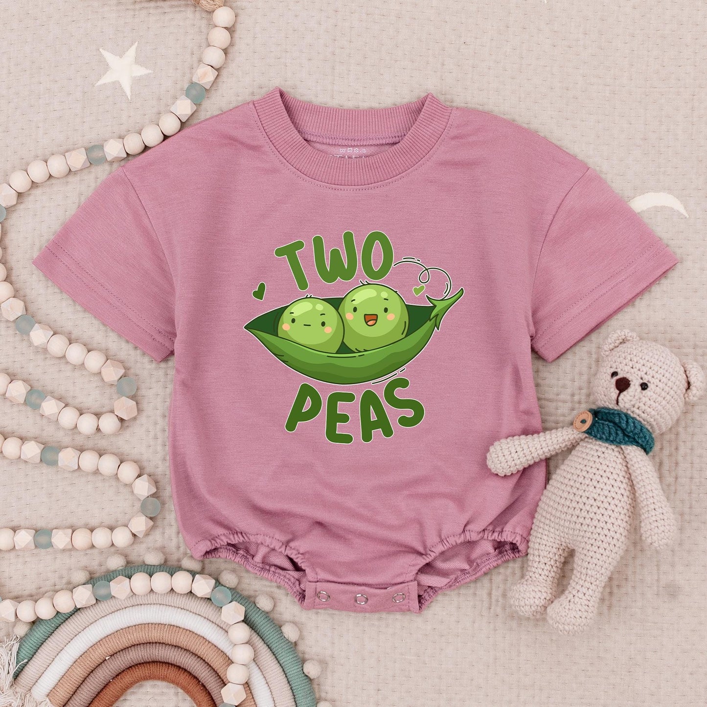 Twin Onesies, Two Peas in a Pod Twin Baby Outfits, Newborn Twin Boy or Girl Outfits, Newborn Gift for Twins