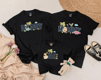 Matching Family Dinosaur Birthday Shirts and Outfits for Birthday Boy Party, comfortable Mommy and Me Dino Tees, Daddy Sibling Gifts
