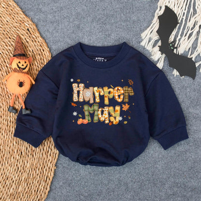 Personalized Thanksgiving Pumpkin Glitter Bubble Romper Girl Outfit Autumn Infant Apparel First Turkey Day Baby Gift Soft Cotton Comfortable